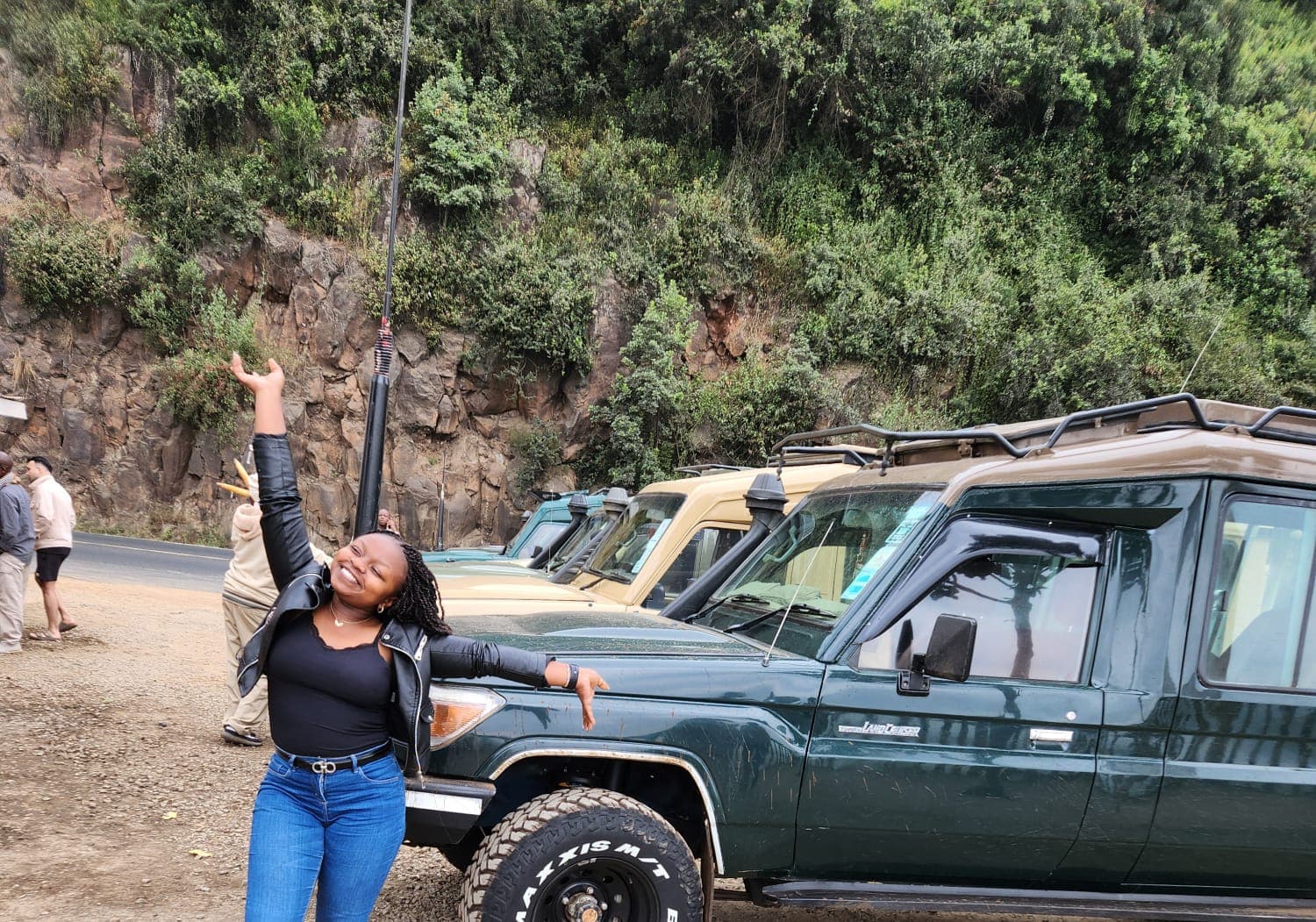One of Jungle Luxe Safaris' founders, on the road to the Maasai Mara